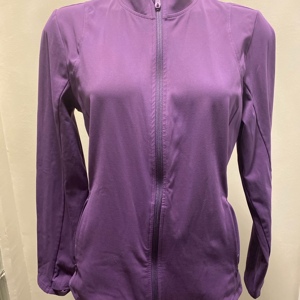 Spyder Active Sports Women’s Purple Full-Zip Jacket Thumb Hole Style Size Large